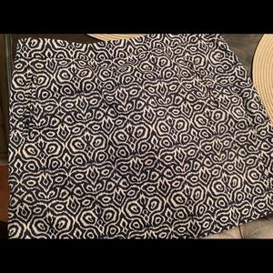 J. Crew blue and white print mini skirt
